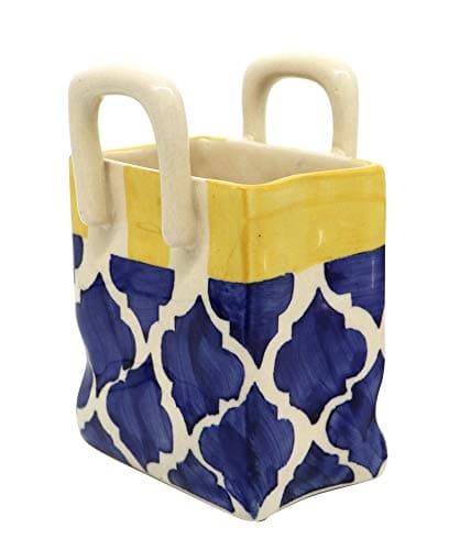 Ceramic Blue Ceramic Cutlery Set Holder - Cutlery Rack Kitchen Cutlery Organiser - 5