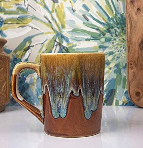 HINDUSTANI SAUDAGAR Mystic Glaze Coffee Mug Set of 1 (400 ML Each) Microwave Safe Coffee Mugs Ceramic Milk Mug Ceramic Tea Mug Set Handmade Cup Best for Gift.