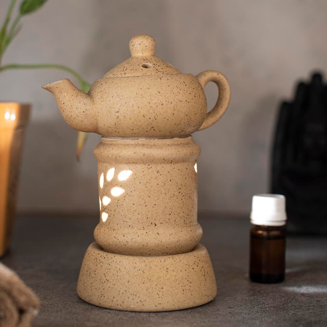 Hindustani Saudagar Kettle Shape Ceramic Electric Diffuser Highly Pleasing Fragaranced Burner Perfect for Gift & Decoration for Your for Living Room, Balcony, Porch & Garden