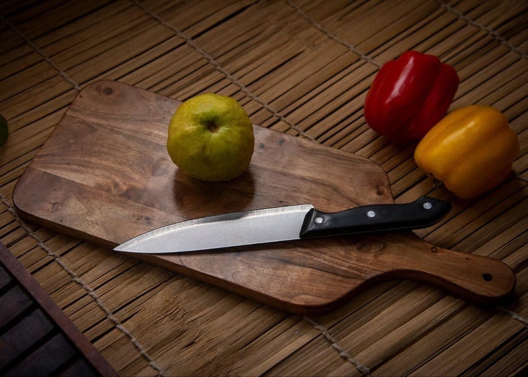 HS Hindustani Saudagar Acacia Wood Thick Durable Chopping/Cutting/Slicing Board, Reversible use with Hanging Hole, 44 X 17 X 1.8 cm Large for Vegetable/Meat Cutting